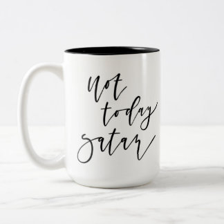 Não hoje caneca da satã