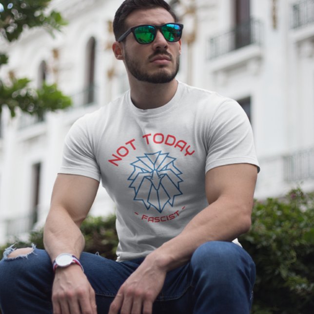 Não Hoje, Fascista - Camisa De Águia Geométrica (Criador carregado)