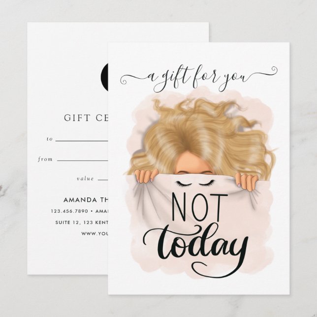 Não Hoje, Loira Engraçada Dormindo (Frente/Verso)