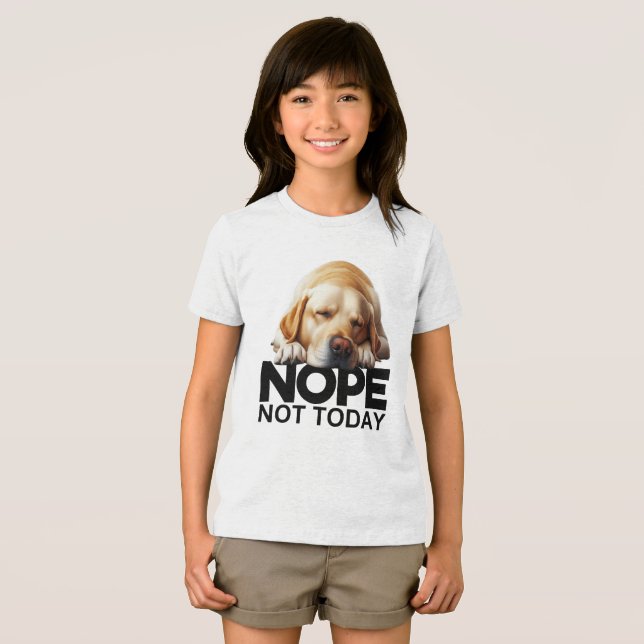 Não Hoje Não Labrador Amarelo (Frente Completa)