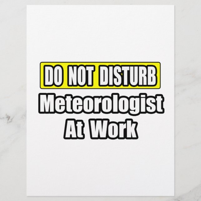 Não Incomodar Meteorologista No Trabalho (Frente)