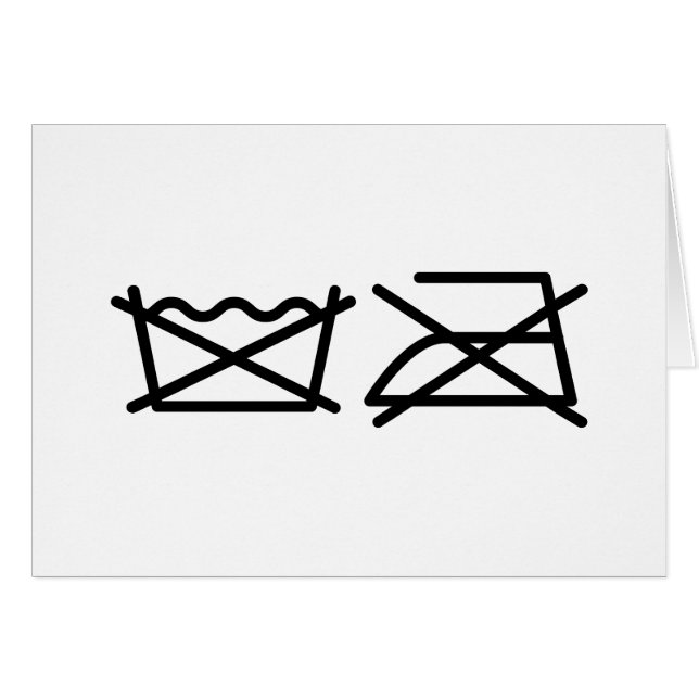 NÃO LAVEM! NÃO FERRO! CARTAO (Frente Horizontal)