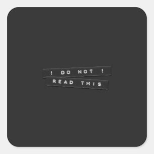 Não Leia Este Rótulo Embalado Etiquetas Pretas