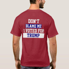Não Me Culpe Camiseta Trump "Drenar o Pântano"