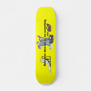 Não me desafio a andar de skate