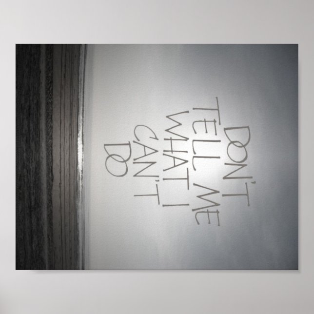 Não me diga o que não posso fazer Poster (Frente)