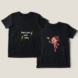 Não Me Importo Só Brinco – Camiseta de Menina Fofa