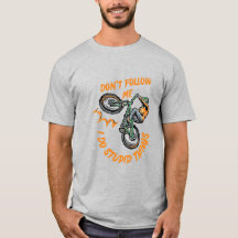 não me siga camiseta engraçada de bicicleta de mon