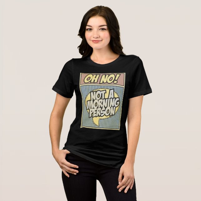 Não! Não É Uma Pessoa De Manhã - Retro Tee (Frente Completa)