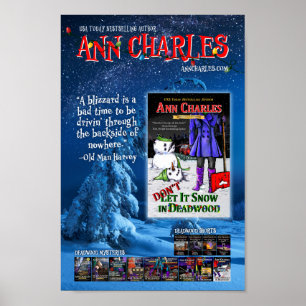 Não o deixe nevar no poster Ann Charles da palha