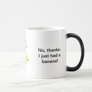 Não, obrigados! Eu apenas comi uma banana! Caneca