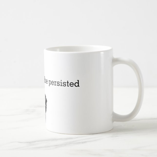 não obstante persistiu caneca (Direita)
