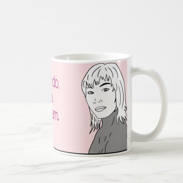 Não obtenha uma caneca do monograma do peito (Direita)