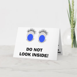 NÃO OLHE CARTÃO DE ANIVERSÁRIO