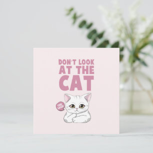 Não olhe para o gato - Gato Branco Engraçado