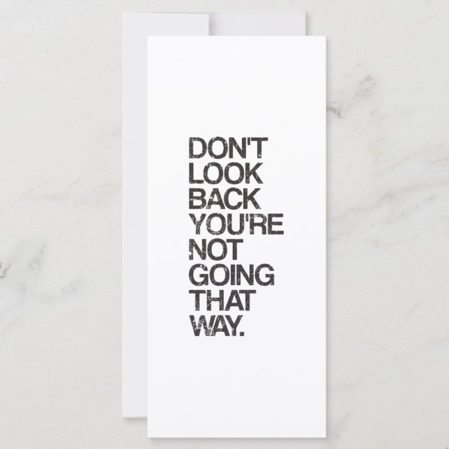 Não olhe para trás, você não vai assim (Frente)