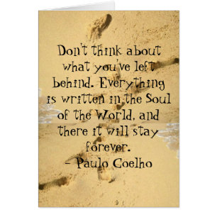 Não pense sobre o que você deixou atrás do cartão