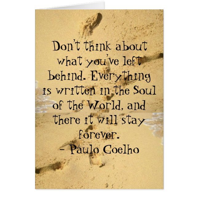 Não pense sobre o que você deixou atrás do cartão (Frente)