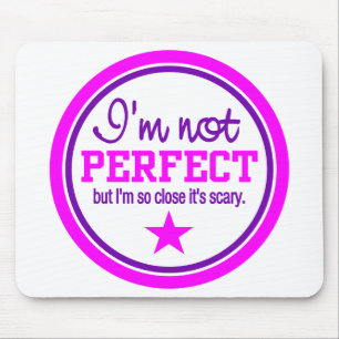 NÃO PERFEITO Mousepad - rosa / roxo
