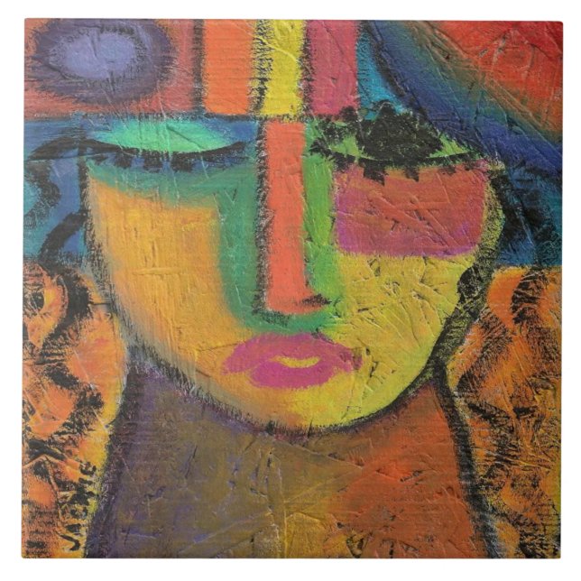 Não perguntar pintura acrílica de Abstrato no OSB (Frente)