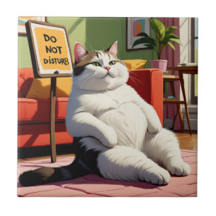 Não Perturbe o Gato Gordo Engraçado