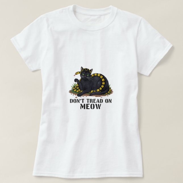 Não pise no Meow - Camiseta Gato Revolucionária (Frente do Design)