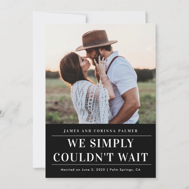 Não podíamos esperar o anúncio do casamento (Frente)