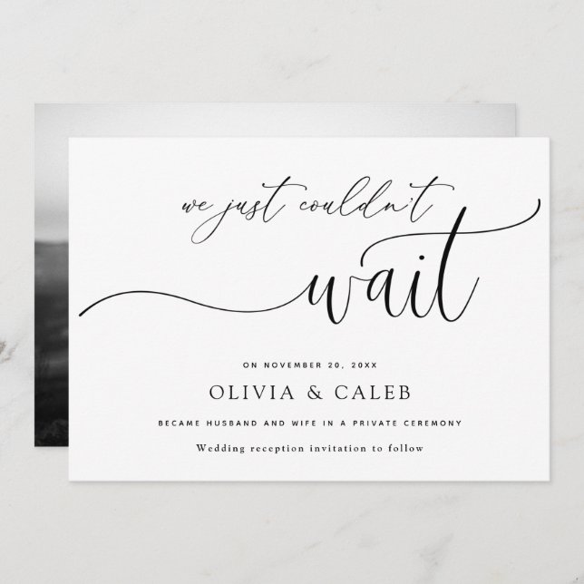 Não podíamos esperar o anúncio do Casamento (Frente/Verso)