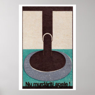 Não Polua a Água - Impressão Matchbox