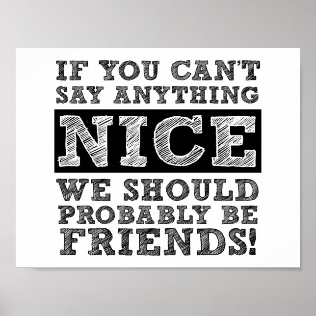 Não posso dizer nada legal, Poster (Frente)