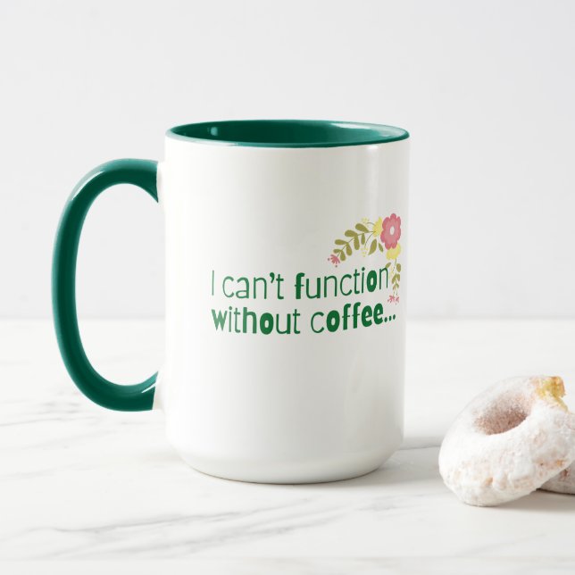 Não posso funcionar sem café ou sem uma boa caneca (Com Donut)