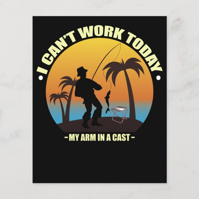 Não posso trabalhar hoje meu braço está em um pesc (Frente)