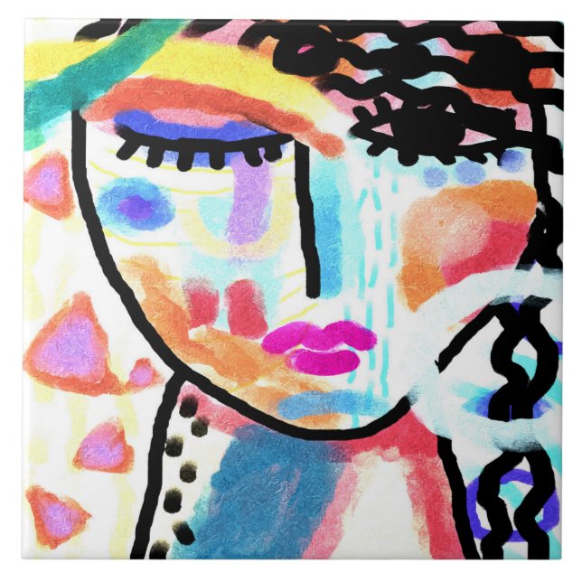 Não quero falar sobre Azulejo cerâmico de Abstrato (Frente)