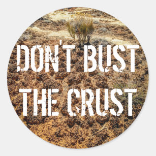 Não rebente a etiqueta Crosta-Cryptobiotic do solo
