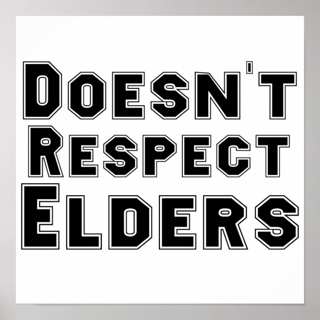 Não Respeita Poster de Anciãos (Frente)