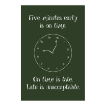 Não se atrase! Poster de sala de aula