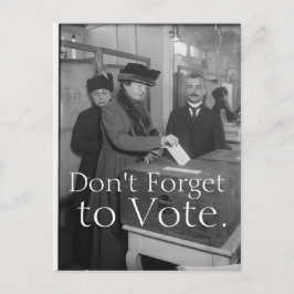 Não se esqueça de votar cartão postal