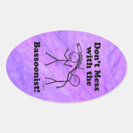 Não se meta com o adesivo Oval Bassonista