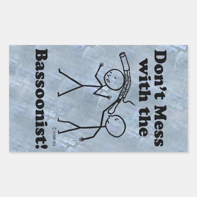 Não se meta com o adesivo retangular da Bassonista (Frente)