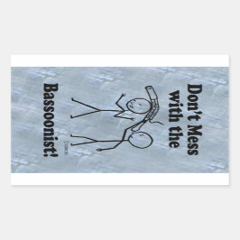 Não se meta com o adesivo retangular da Bassonista