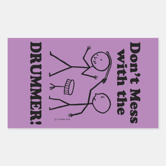 Não se meta com o adesivo retangular do tambor (Frente)