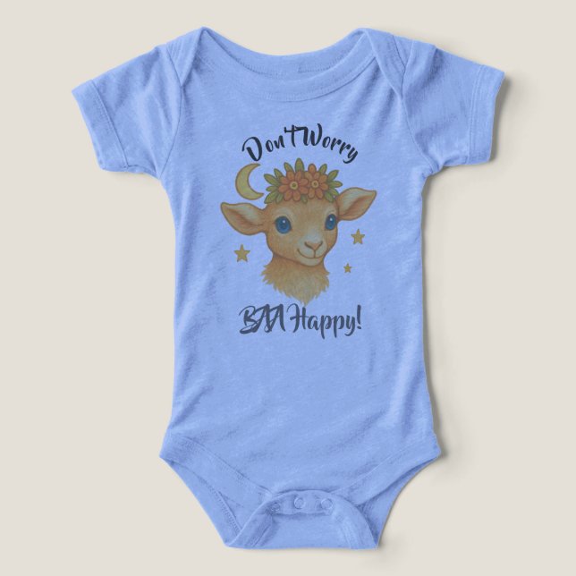 Não se preocupe BAA Bebê e Crianças Felizes (Design frontal)