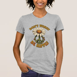 Não se preocupe, seja hippie Camiseta com imagem p