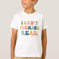 não sei ler, camiseta engraçada de criança pequena