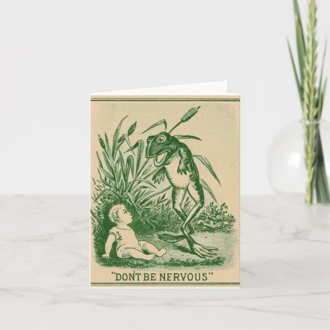 Não seja Sapo nervoso e cartão de nota de bebê (Frente)