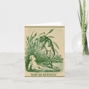 Não seja Sapo nervoso e cartão de nota de bebê