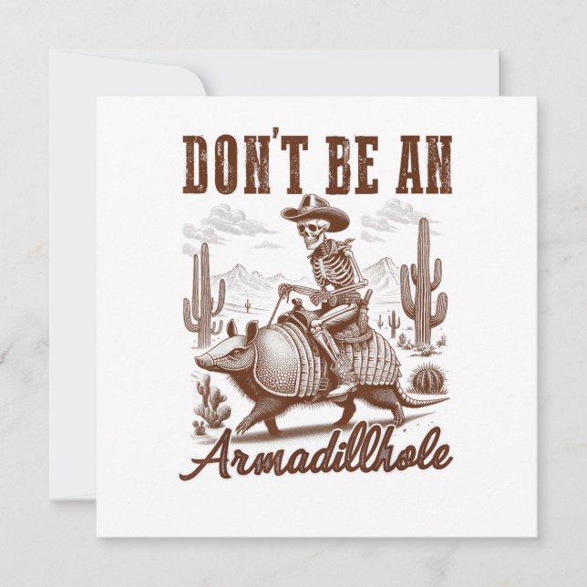 Não Seja Um Armadillhole (Frente)