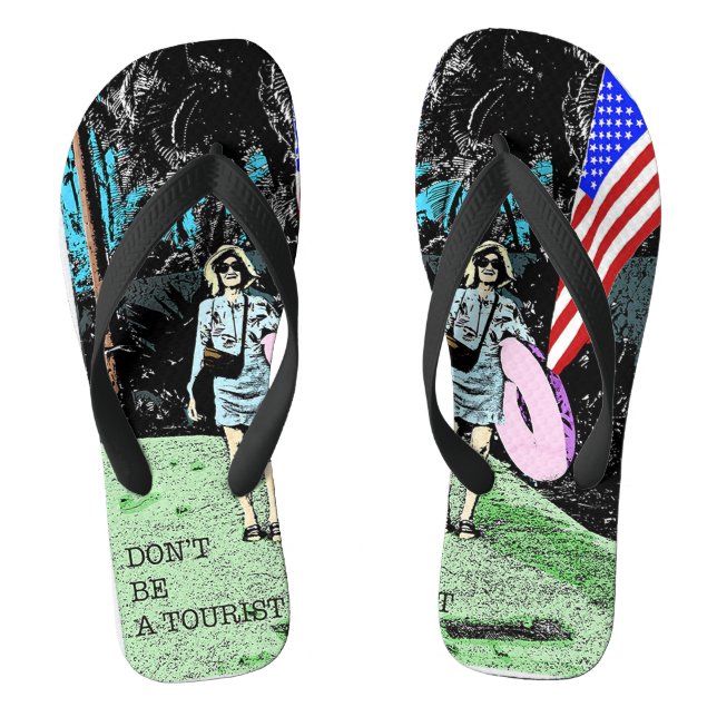 Não seja um turista, chinelos (Pé da cama)