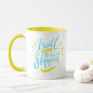 Não Serei Parado - Caneca Amarela Motivacional