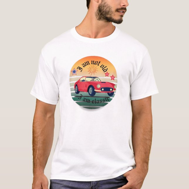 "Não Sou Velho, Sou Clássico": Camiseta Retrô (Frente)